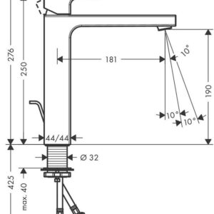 Praustuvo maišytuvas Hansgrohe Vernis Shape 71562000, chromo - Image 3