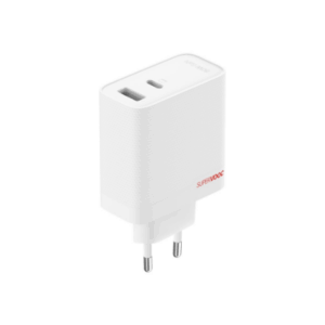 OnePlus SUPERVOOC 80W GaN Dual USB-A + USB-C Travel Charger + USB-C/USB-C Cable White - Image 3