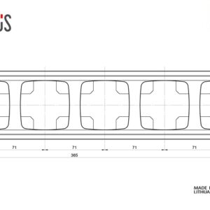 Penkiavietis rėmelis LIREGUS ALFA, smėlio spalvos - Image 2