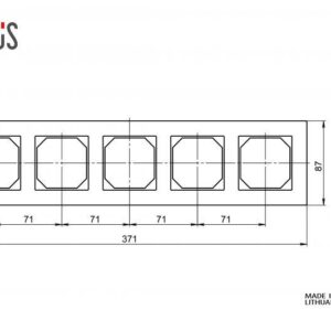 Penkiavietis rėmelis LIREGUS EPSILON, blizgus baltas stiklas - Image 2