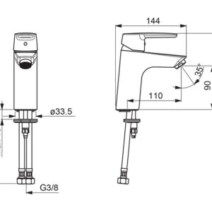 Praustuvo maišytuvas Oras Saga XL 3911F - Image 3