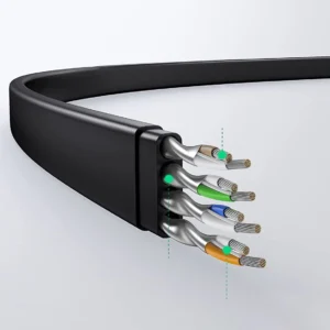Ugreen NW102 50177 Flat LAN Ethernet Cat. 6 Network Cable 8m - Black - Image 8
