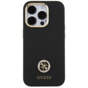 Guess GUHCP15XM4DGPK Apple iPhone 15 Pro Max 6.7" dėklas telefonui juodos spalvos hardcase Silicone Logo Strass 4G - Image 3