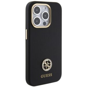 Guess GUHCP15XM4DGPK Apple iPhone 15 Pro Max 6.7" dėklas telefonui juodos spalvos hardcase Silicone Logo Strass 4G - Image 4