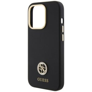 Guess GUHCP15XM4DGPK Apple iPhone 15 Pro Max 6.7" dėklas telefonui juodos spalvos hardcase Silicone Logo Strass 4G - Image 6