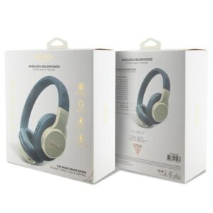 Guess Bluetooth ausinės GUBH604GEMB mėlynos spalvos 4G Script - Image 4