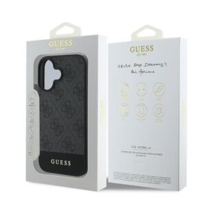 Guess GUHCP16MG4GLGR Apple iPhone 16 Plus 6.7" dėklas telefonui pilkos spalvos hardcase 4G Bottom Stripe - Image 8