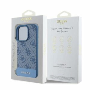 Guess GUHCP16XG4GLBL Apple iPhone 16 Pro Max 6.9" dėklas telefonui mėlynos spalvos hardcase 4G Bottom Stripe - Image 5