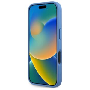 Guess GUHCP16SP4TDPB Apple iPhone 16 6.1" dėklas telefonui mėlynos spalvos hardcase Leather 4G Triangle Strass - Image 5