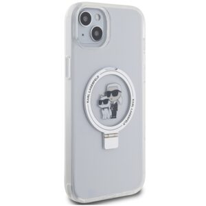 Karl Lagerfeld KLHMP15MHMRSKCH Apple iPhone 15 Plus / 14 Plus 6.7" dėklas telefonui baltos spalvos hardcase Ring Stand Karl&Choupettte MagSafe - Image 4