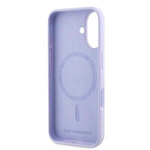 Karl Lagerfeld KLHMP16MSCMKCRHU Apple iPhone  16 Plus 6.7" dėklas telefonui violetinės spalvos hardcase Silicone Karl&Choupette Ring MagSafe - Image 7