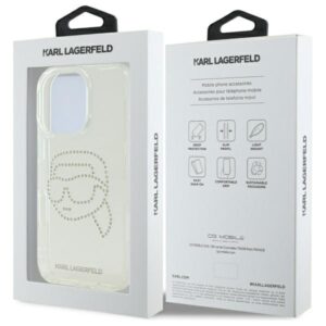 Karl Lagerfeld KLHCP16XHKHDCELT Apple iPhone 16 Pro Max 6.9" dėklas telefonui skaidrus IML Rhinestones Karl Head - Image 8