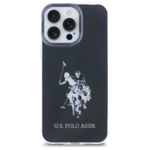 US Polo USHCP15XTPUHRBK Apple iPhone 15 Pro Max 6,7" dėklas telefonui juodos spalvos Shiny Big Logo - Image 3