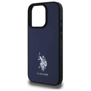 US Polo USHCP15XPGEV Apple iPhone 15 Pro Max  6,7" dėklas telefonui mėlynos spalvos Leather Embroidered DH Color - Image 6