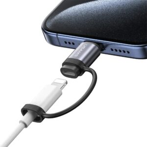 USAMS Adapteris AU17 Lightning - USB-C 30W aluminium SJ677LN01 (US-SJ677) - Image 4