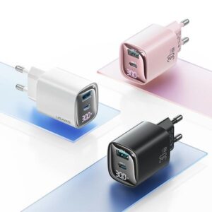 USAMS tinklo įkroviklis CC229 30W GaN USB-C/USB-A Fast Charging XC Series juodos spalvos CC229TC01 - Image 4