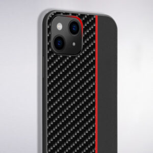 Tel Protect CARBON dėklas skirtas Xiaomi Redmi 9 juodos spalvos with red stripe - Image 5