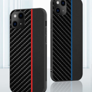 Tel Protect CARBON dėklas skirtas Xiaomi Redmi 9 juodos spalvos with red stripe - Image 6