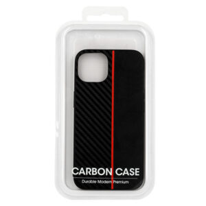 Tel Protect CARBON dėklas skirtas Xiaomi Redmi 9 juodos spalvos with red stripe - Image 8