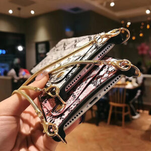 Krepšys telefonui - SNAKE Leather - Apple iPhone XS Max baltos spalvos - Image 5