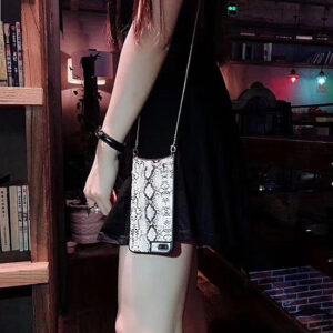 Krepšys telefonui - SNAKE Leather - Apple iPhone XS Max baltos spalvos - Image 9