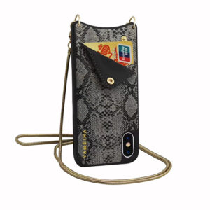 Krepšys telefonui - SNAKE Leather - Apple iPhone XS Max pilkos spalvos - Image 2