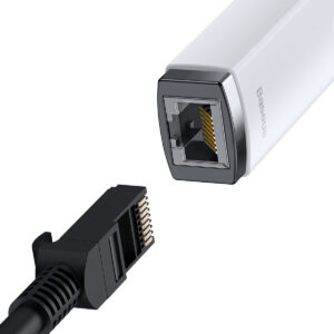 Baseus Adapter Lite Series - USB į RJ45 - 1000 Mbps (WKQX000102) baltos spalvos - Image 3