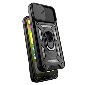 Slide Camera Armor dėklas skirtas Xiaomi Redmi 9A juodos spalvos - Image 2