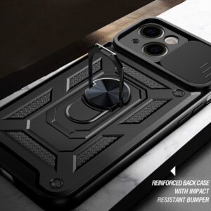 Slide Camera Armor dėklas skirtas Xiaomi Redmi 9A juodos spalvos - Image 5