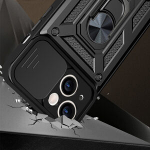 Slide Camera Armor dėklas skirtas Xiaomi Redmi 9A juodos spalvos - Image 8