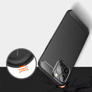 Galinis dangtelis CARBON skirtas Apple iPhone 14 Pro juodos spalvos - Image 8