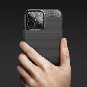 Galinis dangtelis CARBON skirtas Apple iPhone 14 Pro Max juodos spalvos - Image 9