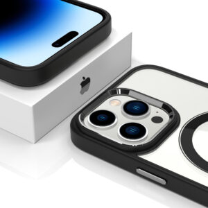 Tel Protect Magnetic Clear dėklas skirtas Apple iPhone 12 Pro Max juodos spalvos - Image 8