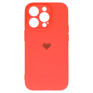 Vennus silikoninis Heart dėklas skirtas Apple iPhone 14 Pro Max design 1 koralų spalvos - Image 4