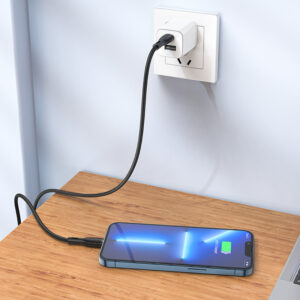 Borofone kabelis BX86 Advantage - Type C į Lightning - PD 20W 1 metras juodos spalvos - Image 4