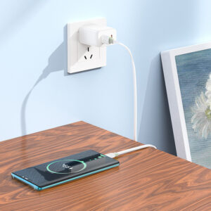 Borofone Kabelis BX89 Union - USB į Micro USB - 2,4A 1 metras baltos spalvos-pilkos spalvos - Image 4