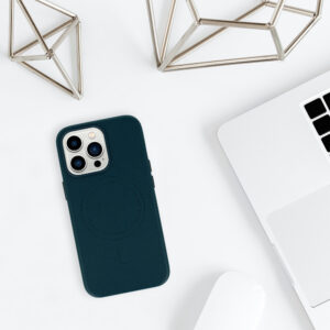 MagSafe Leather dėklas skirtas Apple iPhone 13 Pro mėlynos spalvos - Image 8