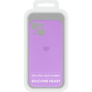 Vennus silikoninis Heart dėklas skirtas Apple iPhone 14 Plus design 1 violetinės spalvos - Image 6