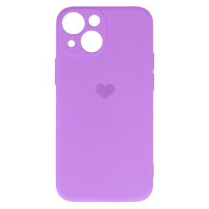 Vennus silikoninis Heart dėklas skirtas Apple iPhone 14 Plus design 1 violetinės spalvos - Image 4
