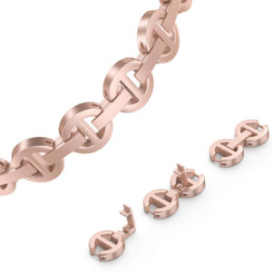 Apyrankė skirta Apple Watch 42/44/45 design 3 rožinio aukso spalvos - Image 3