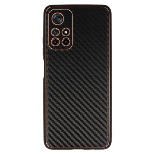 Tel Protect Leather Carbon dėklas skirtas Xiaomi Redmi Note 11 5G/Note 11S 5G/Poco M4 Pro 5G juodos spalvos - Image 2