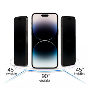 Apsauginis stiklas Privacy Glass skirtas Apple iPhone 12 Pro Max BLACK - Image 3