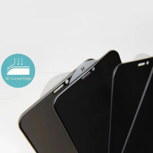 Apsauginis stiklas Privacy Glass skirtas Apple iPhone 12 Pro Max BLACK - Image 4