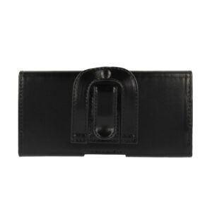 Telone VIVA Belt Holster (Dydis 17) skirtas Apple iPhone 16 Pro/16 Plus/Samsung A54 5G/S20 FE/S23 FE/S23 Plus/S24 Plus black, leather (155x75x12 mm) - Image 2