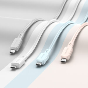 Borofone Kabelis BX94 Crystal color - USB į Micro USB - 2,4A 1 metras baltos spalvos - Image 4
