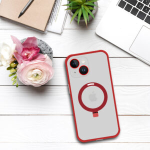 Tel Protect Magical Magsafe Stand dėklas skirtas Apple iPhone 13 raudonos spalvos - Image 5