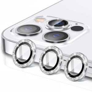 Apsauginis stiklas HARD DIAMOND skirtas kamerai (lešiui) Apple iPhone 13 Pro/13 Pro Max silver (3 vnt) - Image 3