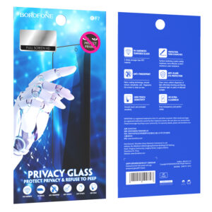 Borofone Apsauginis stiklas BF7 Diamond Armor Full Screen Anti-spy skirtas Apple iPhone 15 Pro - 10 vnt - Image 9