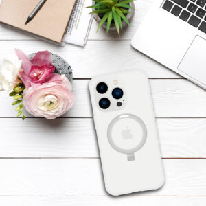 Tel Protect Magical Magsafe Stand dėklas skirtas Apple iPhone 15 Plus sidabro spalvos - Image 5