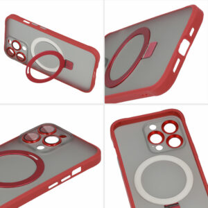 Tel Protect Magical Magsafe Stand dėklas skirtas Apple iPhone 15 Pro Max raudonos spalvos - Image 6